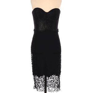 Guess Black Bustier Lace Dress